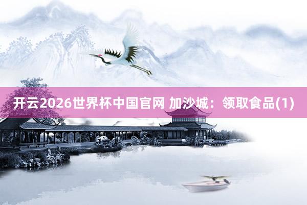 开云2026世界杯中国官网 加沙城：领取食品(1)