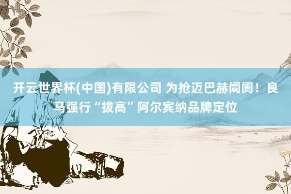 开云世界杯(中国)有限公司 为抢迈巴赫阛阓！良马强行“拔高”阿尔宾纳品牌定位