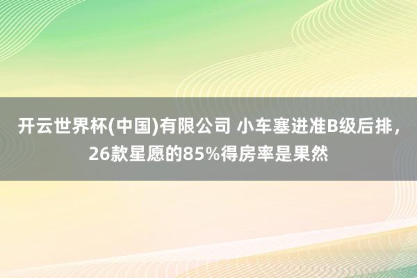 开云世界杯(中国)有限公司 小车塞进准B级后排，26款星愿的85%得房率是果然