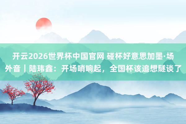 开云2026世界杯中国官网 碰杯好意思加墨·场外音|陆玮鑫:开场哨响起,全国杯该追想隧谈了