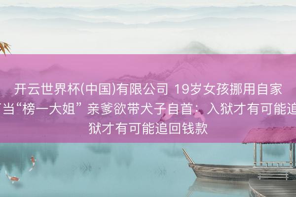开云世界杯(中国)有限公司 19岁女孩挪用自家1700万当“榜一大姐” 亲爹欲带犬子自首：入狱才有可能追回钱款